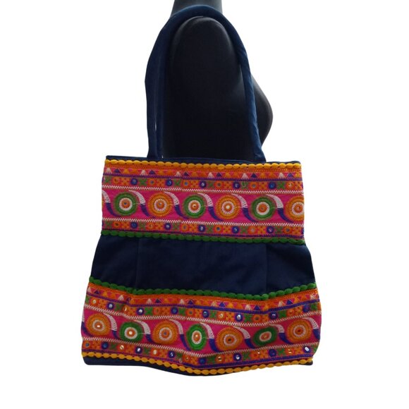 New Ethnic Handmade Indian Kutchi Embroidered Shoulder Handbag Tote - Picture 1 of 6